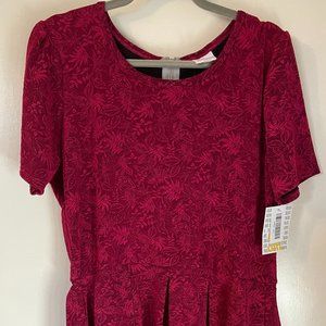 LuLaRoe Amelia Dress Fuchsia Plus Size 3XL New